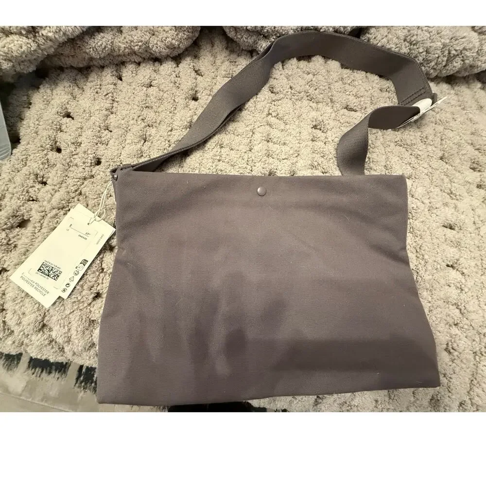 NEW COS Gray Canvas Crossbody Bag
